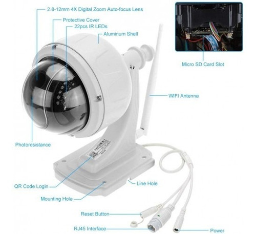 Camara Wifi Para Exterior Ptz Zoom 4x