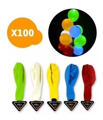 Pack 100 Globos Led Colores /  C & S Market