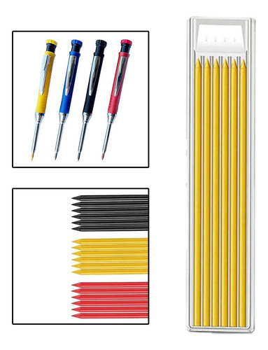 2 X 6x Carpenter Pencil Refills, Substituição De Amarelo