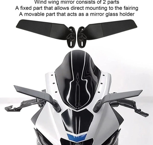 Espejo Retrovisor Para Moto De Ala