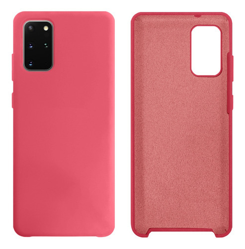 Capa Capinha Compatível Com Galaxy S20+ Plus Silicone Cover Cor Rosa Neon