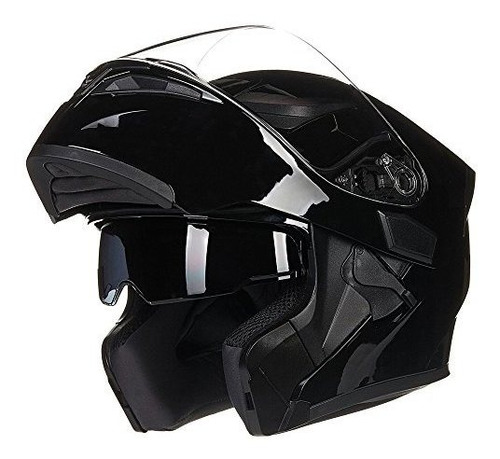 Ilm Casco Integral Modular Abatible De Doble Visera Para Mot