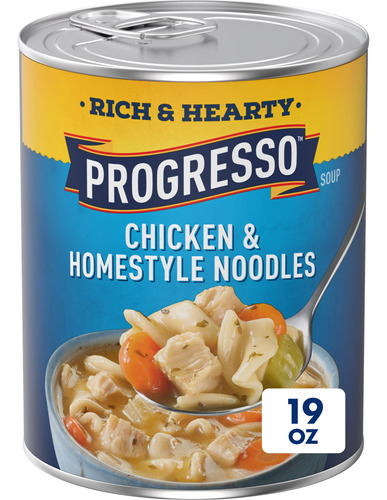 Progresso Rica Y Abundante, Sopa Enlatada De Pollo Y Fideos