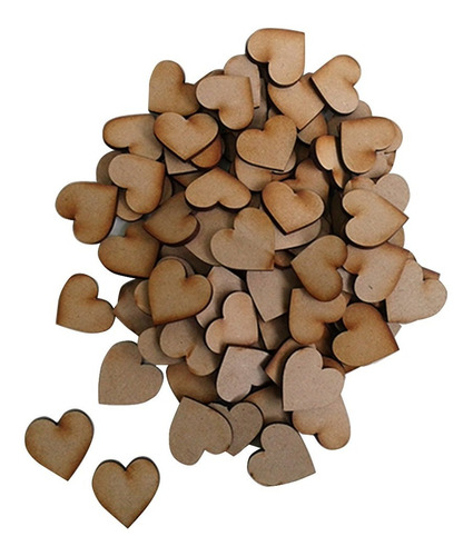 100 Corazones 3 Cm 100 Mariposas Mdf 3 Mm. 50 Y 50 Hoyitos