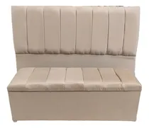Comprar Respaldo Pana Canelon 100cm + Baulera Pie De Cama Pana 100cm