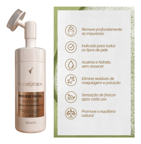 Espuma De Limpeza Facial Com Escova - Face To Face 150ml Momento De Aplicação Dia/noite Tipo De Pele Todo Tipo De Pele
