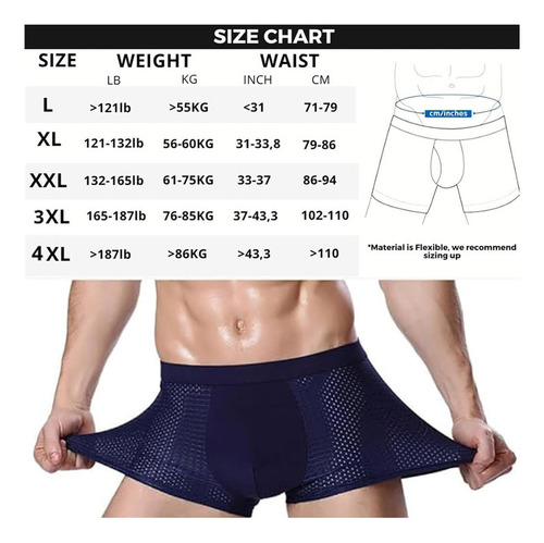 4 Boxeadores De BambĂș Box Hero,calzoncillos Boxer De Fibra A