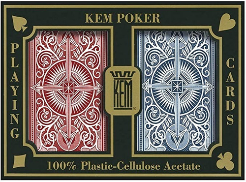 Kem 2 Mazos Barajas Para Poker Naipes Con Índice Estandar