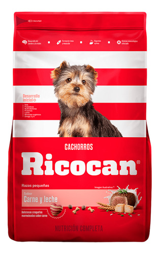 Comida Cachorro Raza Pequeña Ricocan De Carne Y Leche 15kg