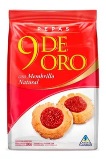 Galletitas Pepas 9 De Oro Con Membrillo Natural 200 Gramos