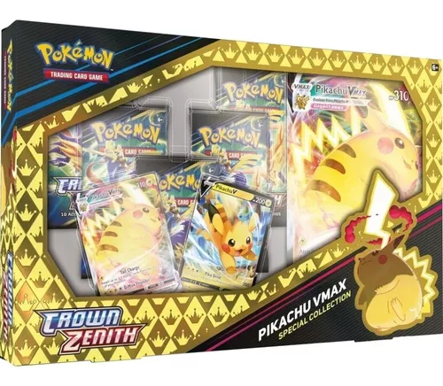 Coleção especial espanhola Pikachu Vmax Crown Zenith Pokémon