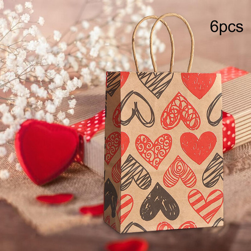 6x Bolsa De Regalo Del Día De San Valentín Bolsa Estilo D