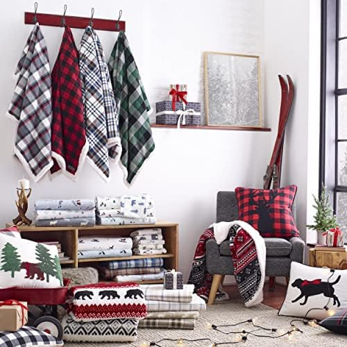 Eddie Bauer - Sábanas King, Juego De Cama De Franela De Algo