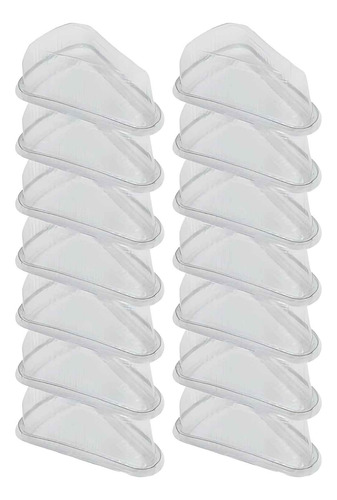 Embalagem Bp630 Fatia De Bolo Pote Triangular Pet Com 50 Uni