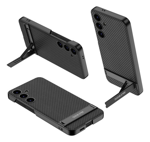 Funda De Teléfono Con Carcasa Dura Y Soporte De Cuero De Pi