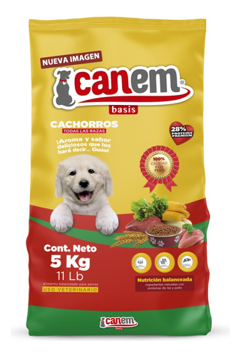 Alimento Canem Basis Perros Cachorro Todas Las Razas 5 Kg 