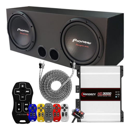 Caixa Pioneer Champion Ts-w312s4 + Modulo Digital Taramps 