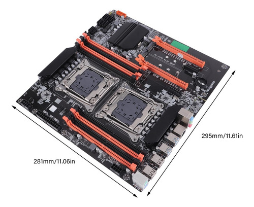 Placa Mãe Dual X99 2011-3 V 8x Ddr4 2x Nvme +2x Xeon 2630 V3 Preto