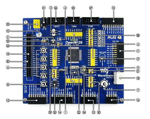 Tarjeta De Desarrollo Avr Openm128 Standar