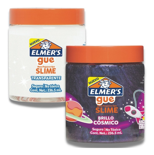 Pack Slime Elmers Gue Transparente + Cosmic Shimmer 