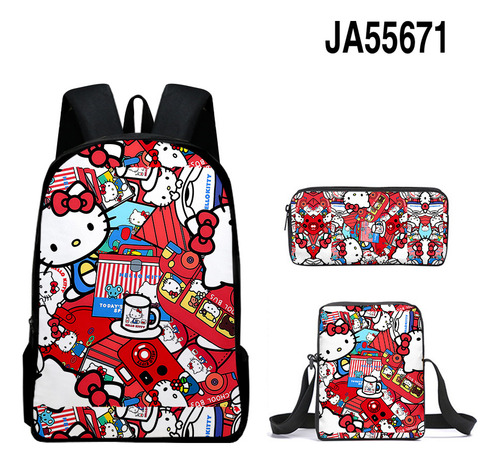 Nueva Hellokitty Cute Hello Kitty En 3d De Tres Piezas