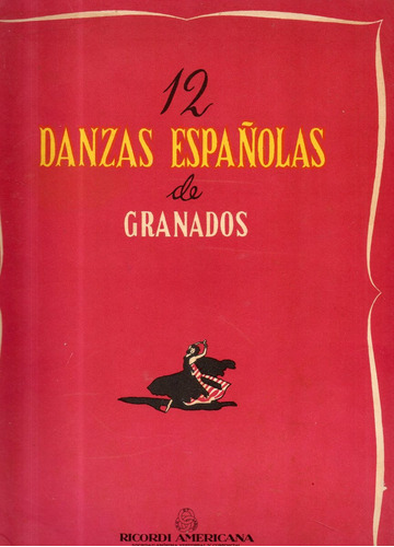 12 Danzas Españolas De Granados Partitura Para Piano Usada