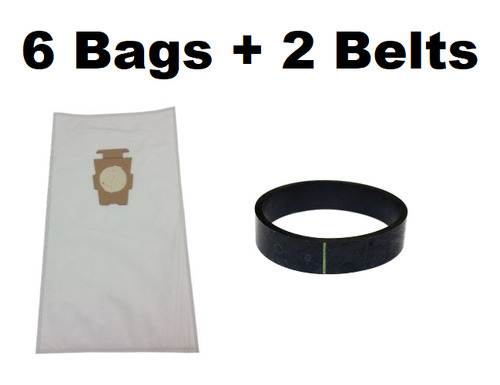 (6) F Style Cloth Hepa Vacuum Bags For Kirby Sentria I & Aah