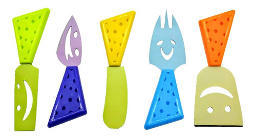 Cuchillos Queso Set X5 Multicolor