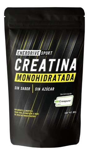 Creatina Monohidratada, Enerdrive, Creapure®, 350g, 70serv Sabor Sin Sabor