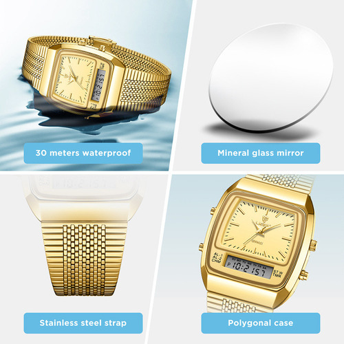 Reloj Liebig Digita Digital De Cuarzo Con Brazalete De Acero