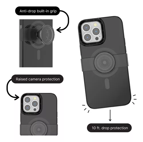 PopSockets Funda para iPhone 14 con agarre y deslizamiento para teléfono  compatible con MagSafe, funda de teléfono para iPhone 14, compatible con