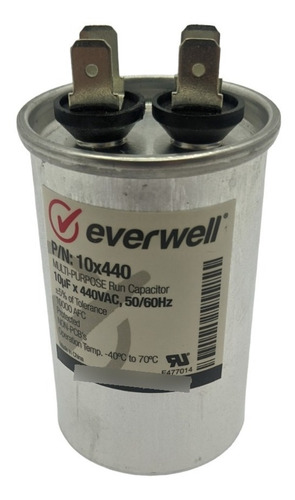 Capacitor Marcha 10 Mfd (370/440 V) Everwell