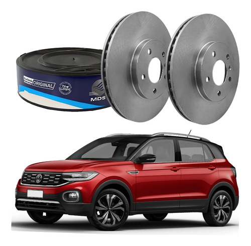 Disco Freio Dianteiro Mds Vw T-cross 1.0 Tsi 2018 A 2023