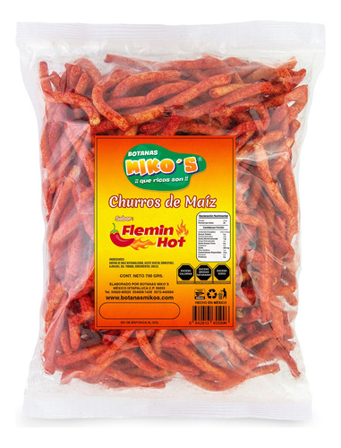 Churritos De Maíz Botanas Miko´s Sabor Taquis 700gr.