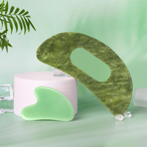 Juego De Herramientas Gua Sha De Piedra De Jade