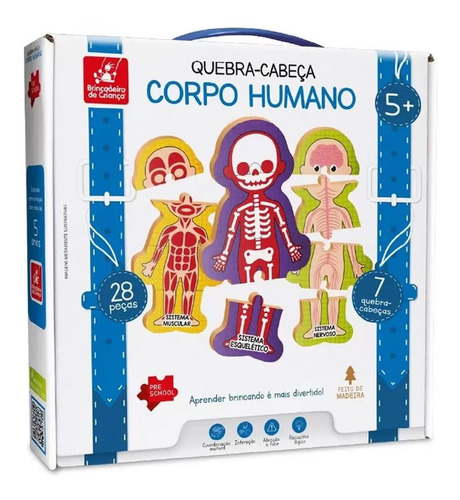 Puzzle Conheça O Corpo Humano 9909 - Brincadeira De Criança
