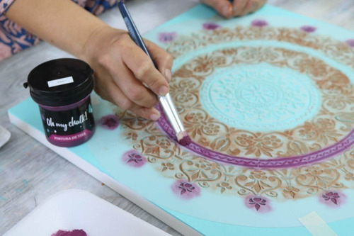Imagen 7 de 10 de Pintura De Tiza - Oh My Chalk 210 Cc French Blue - Xion
