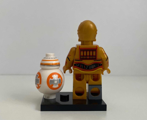 Lego C3-po Y Bb8 Minifiguras Star Wars Con Base