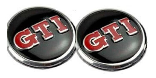 Emblema Alumínio Golf Gti 14mm - Conjunto Com 2 Peças