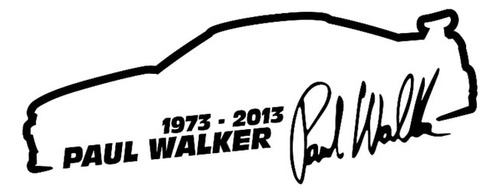 Pegatinas Negras De Vinilo Paul Walker Fashion Car Style, 10