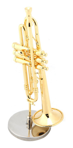 Instrumentos En Miniatura Trompeta Replica Stand Y Estuche O