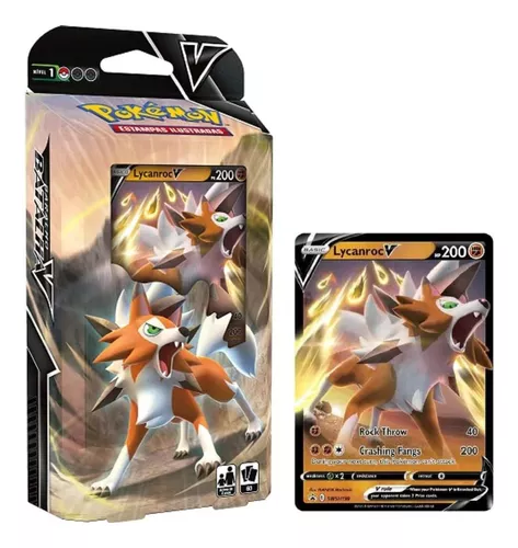 Card Game Jogo Deck Baralho De Batalha Lycanroc V Pokémon