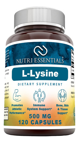 Nutri Essentials L-lisina - 500 Mg De Aminoacidos Vitamina 1
