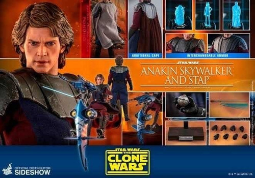 Anakin Skywalker & Stap 1/6 Exclusivo Star Wars Hot Toys