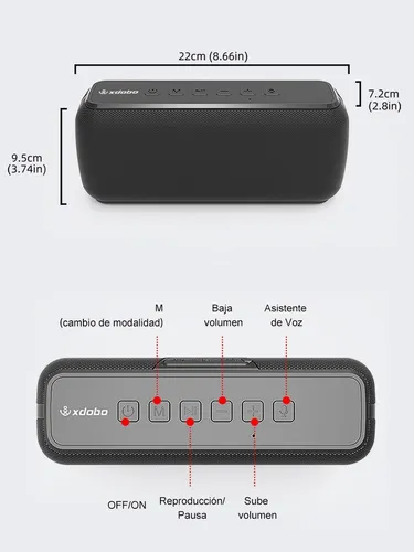 Bocina Parlante Portátil Inalámbrico Bluetooth Xdobo X8 60w