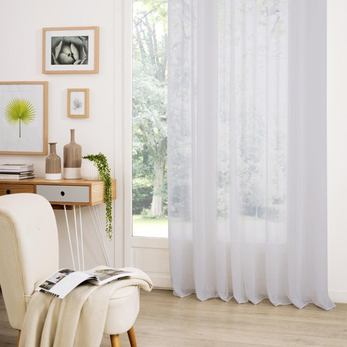 Juego De Cortinas En Tela Voile 135x150 Elegante Premium