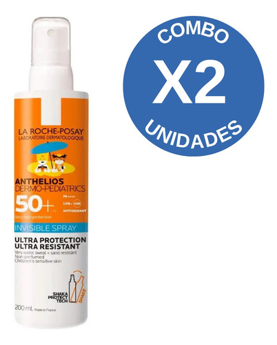 Combo La Roche Posay Anthelios Fps 50+ Dermopediatrico X 2