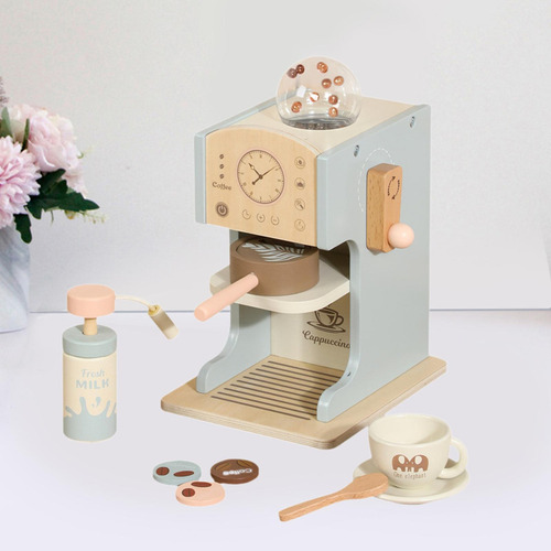 Máquina De Café De Simulación Juguete De Cocina De Madera