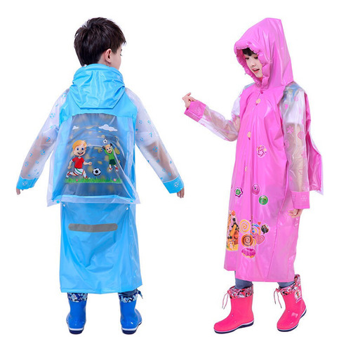 Capa Poncho Impermeable Para La Lluvia Niños