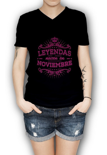 Playera Mujer Leyenda Cumpleaños Regalo Personalizado